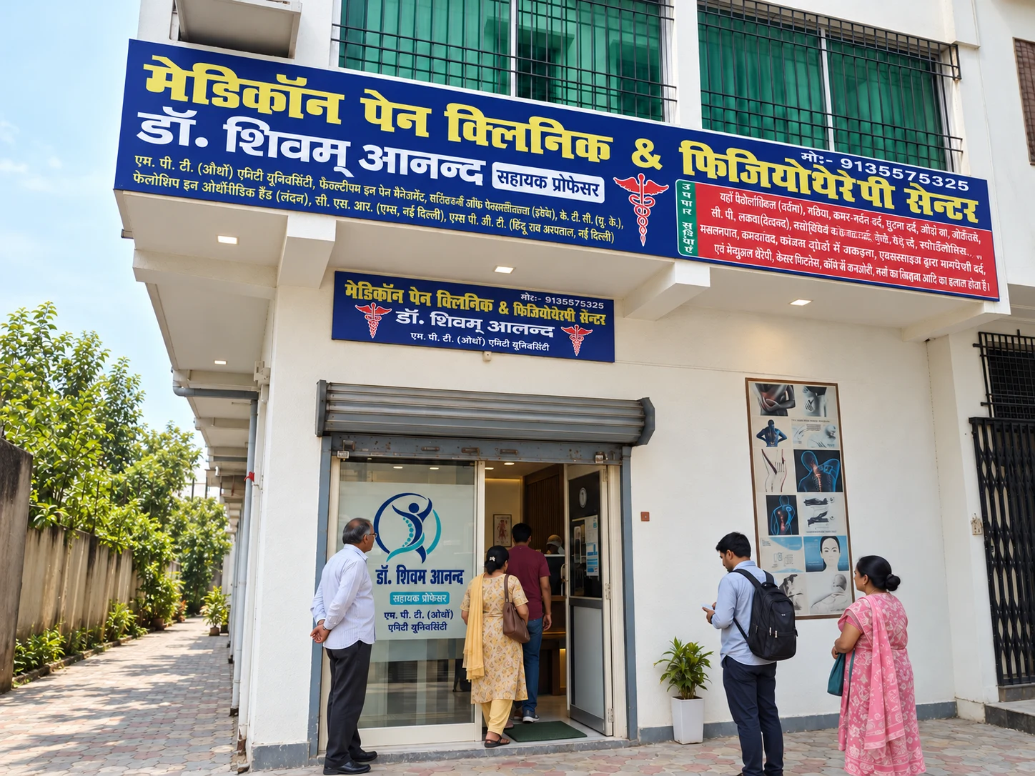 Exterior and entrance of Medicon Pain Clinic in Hajipur